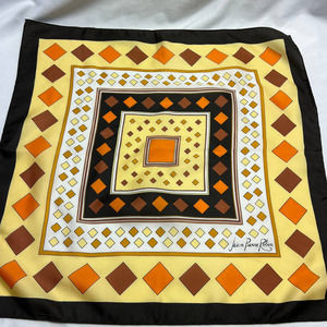 For Gall Fashion Italy Vintage Scarf Signed Jean Pierre Robin Geo Squares Desi…